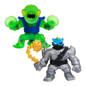 Heroes of Goo Jit Zu Pantaro color-change face reveal when cooled for added play variation.