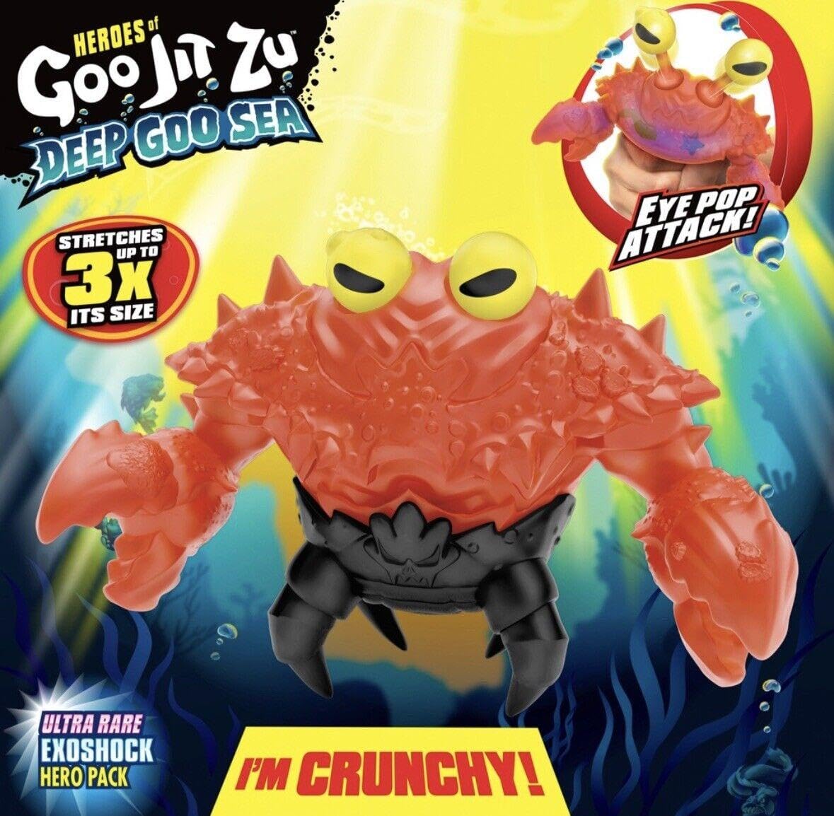 Distinct goo filling of Heroes of Goo Jit Zu Exoshock enhances tactile exploration.