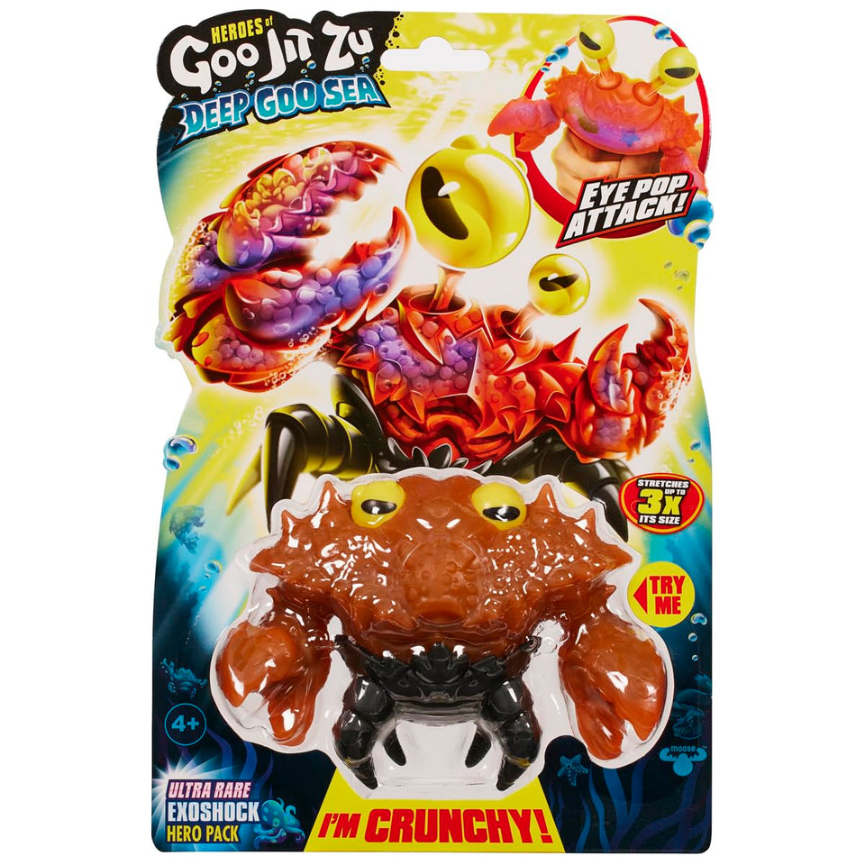 Heroes of Goo Jit Zu Deep Goo Sea Exoshock stretches to 3x for dynamic play.