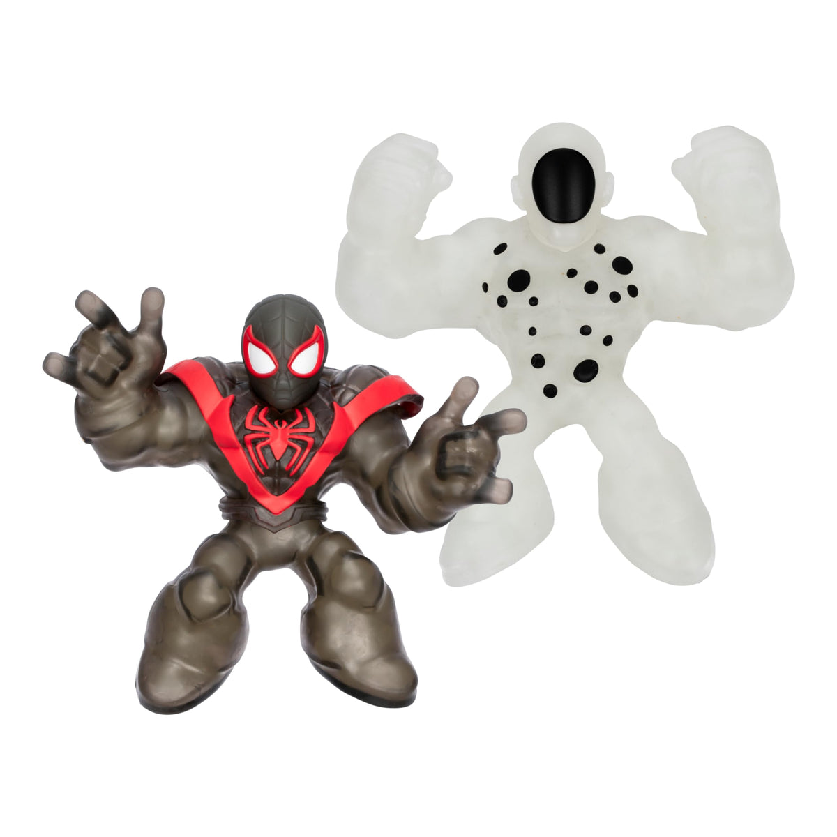 Heroes of Goo Jit Zu Marvel Glow Surge Miles Morales figure glows in the dark for dynamic play