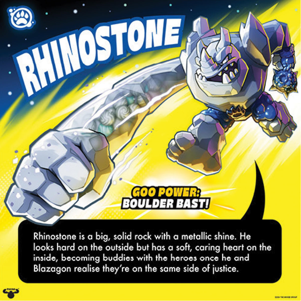 Goo Jit Zu Meteor Madness Rhinostone close-up of textured surface for hands-on play