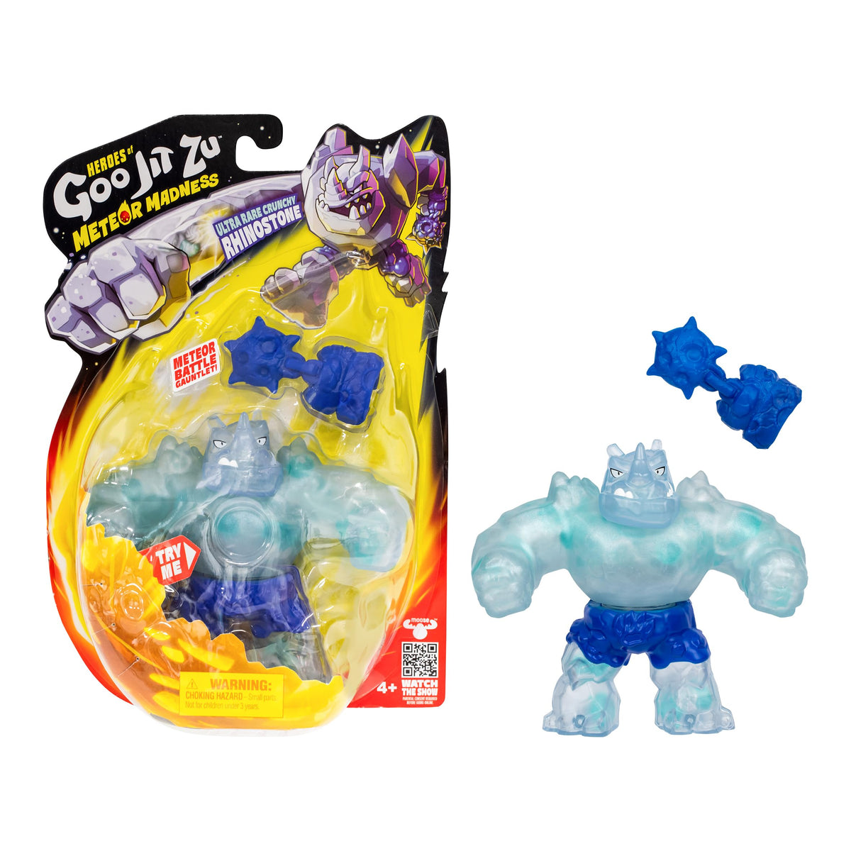 Goo Jit Zu Meteor Madness Rhinostone figure ready to stretch and collect