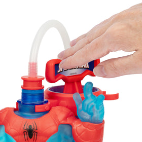 Spider-Man goo fillings demonstrate three unique textures in the mix-and-fill process.