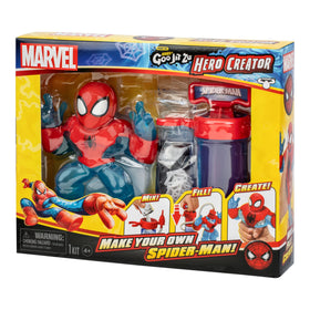 Stretchy Spider-Man figure ready for dramatic, squishy superhero battles.