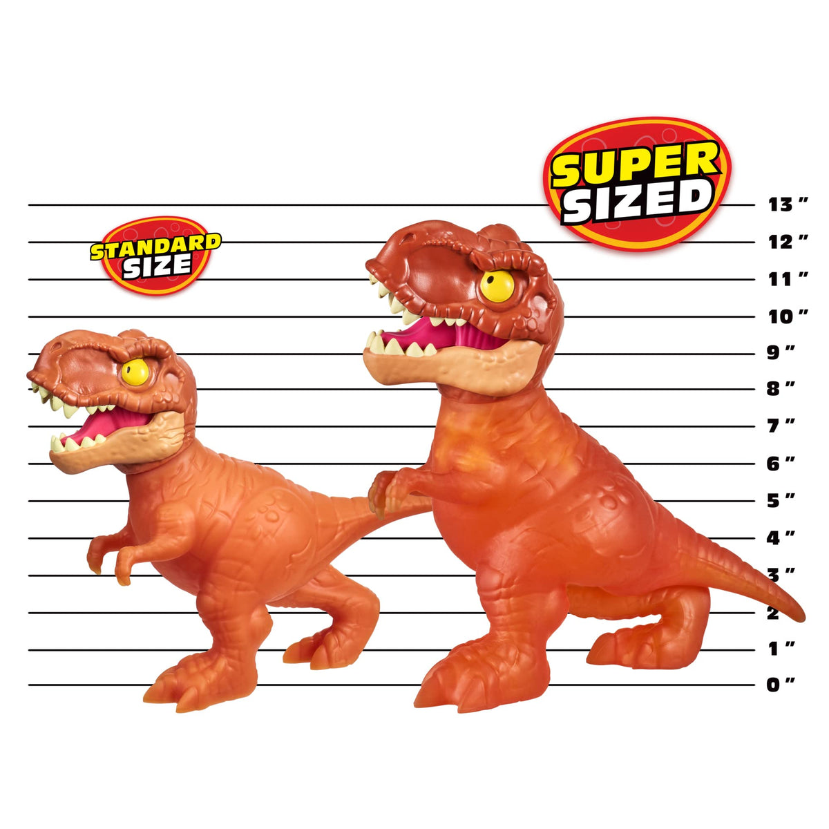 Chomp Attack jaws open and close on the Supagoo T. Rex.