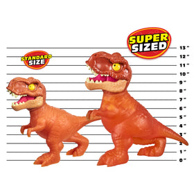 Chomp Attack jaws open and close on the Supagoo T. Rex.