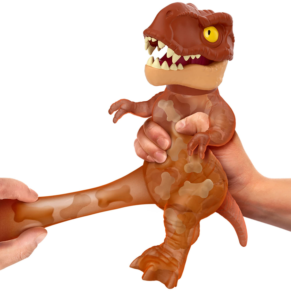 Bone-filled goo moves inside as the Supagoo T. Rex stretches.