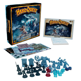 HeroQuest Frozen Horror miniature display enhances icy dungeon battles.