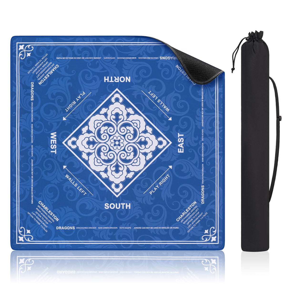 HesLaus Mahjong Mat rolled flat for quick setup and smooth play