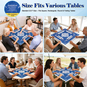 HesLaus Mahjong Mat 32-5 inch square size fits most tables