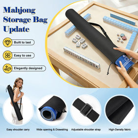 HesLaus Mahjong Mat storage bag with strap for easy transport