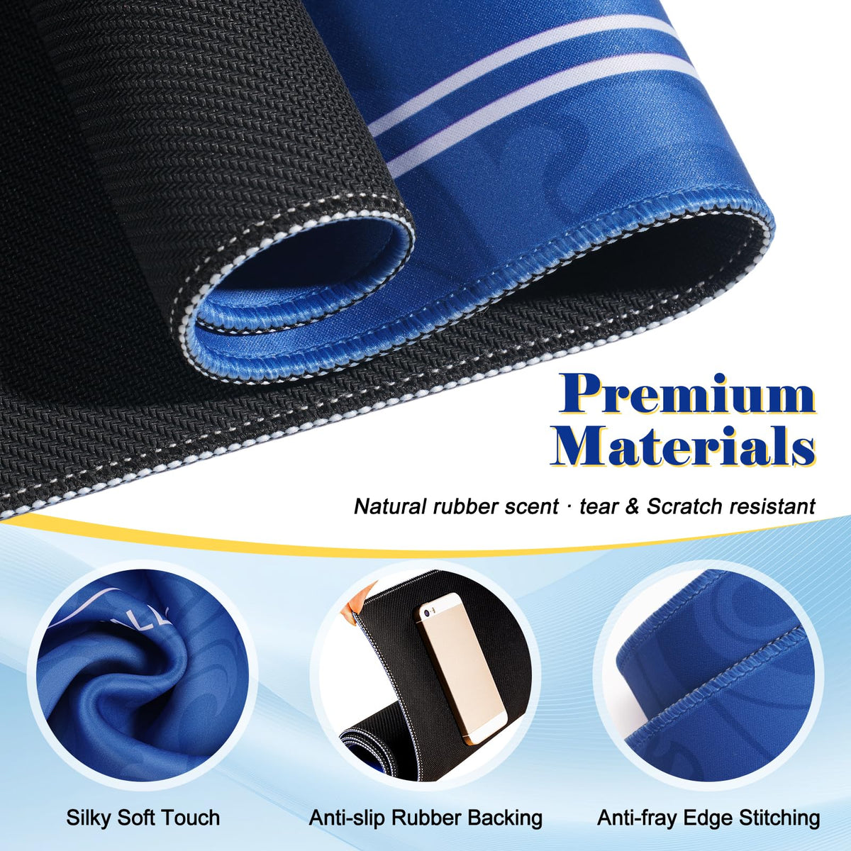 HesLaus Mahjong Mat waterproof surface resists spills and stains for easy cleaning