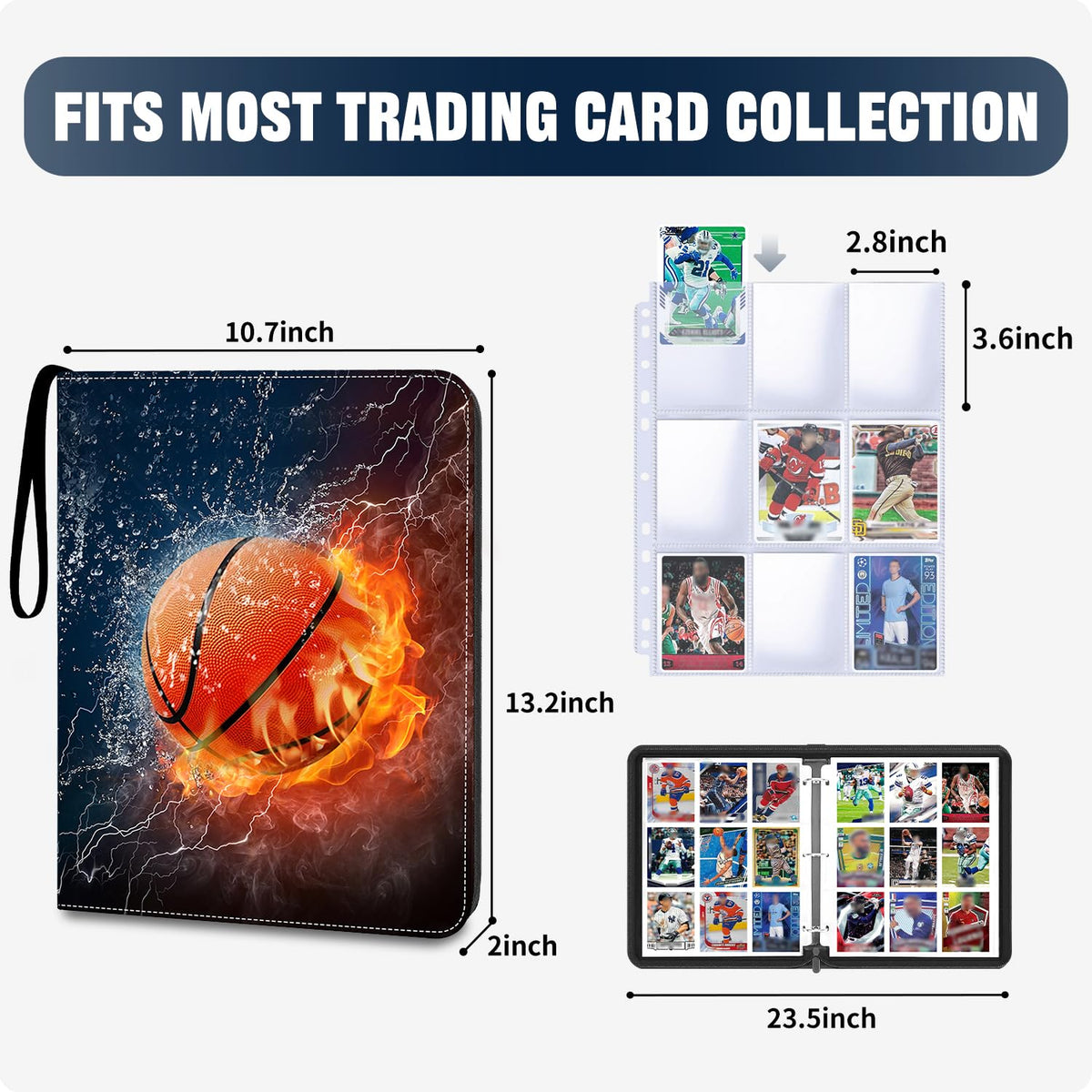 HESPLUS 900-pocket baseball card binder designed to keep cards organized.