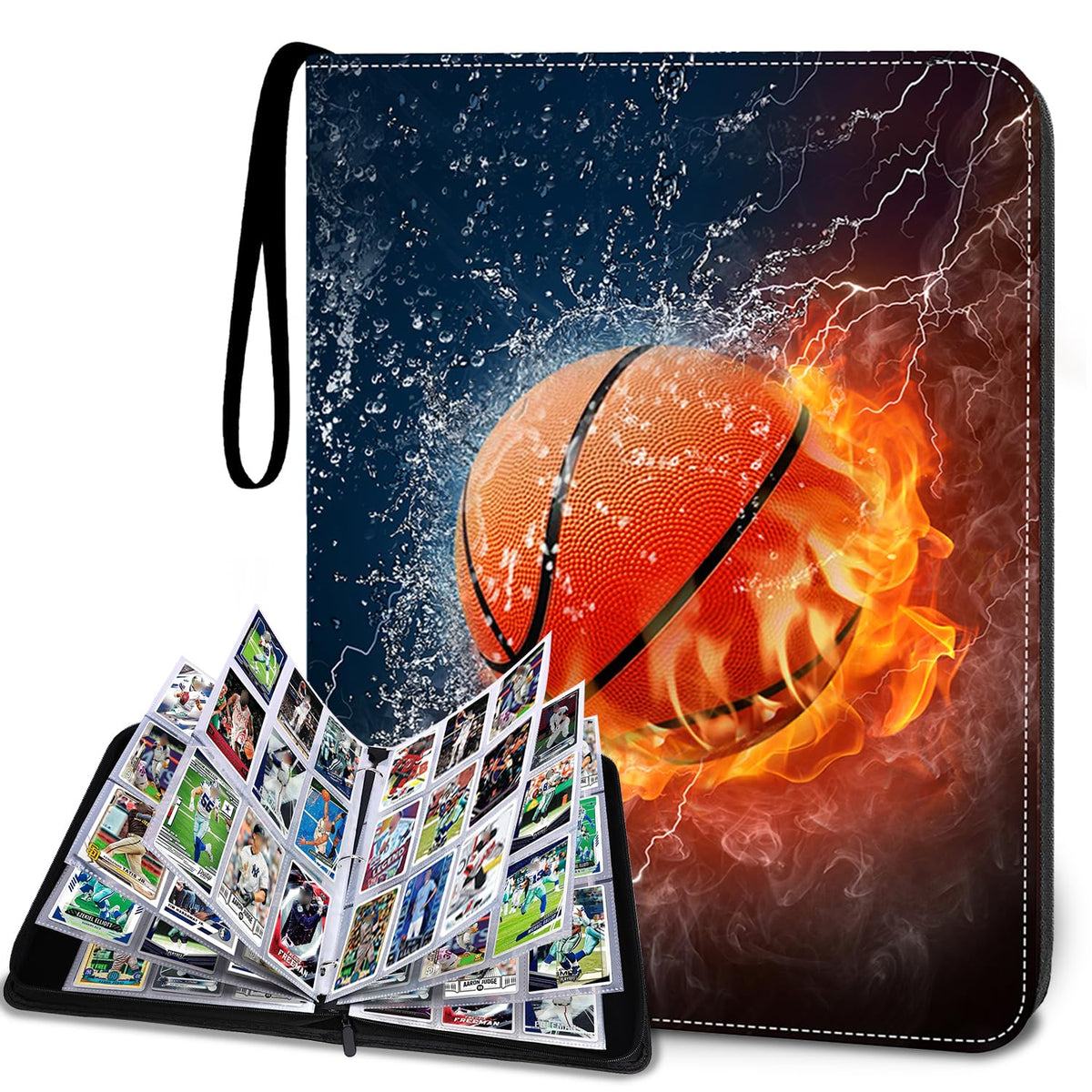 HESPLUS 900-pocket basketball card binder showing ample storage for easy access.