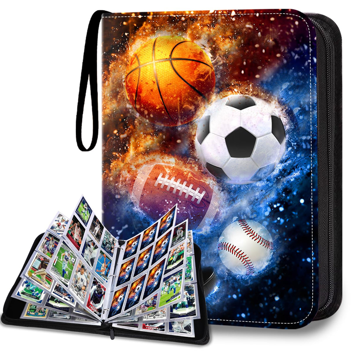 HESPLUS 900-pockets binder front cover showing vibrant design for card collectors.