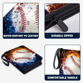 HESPLUS baseball-card-binder-three-ring design enables easy page insertion and removal.