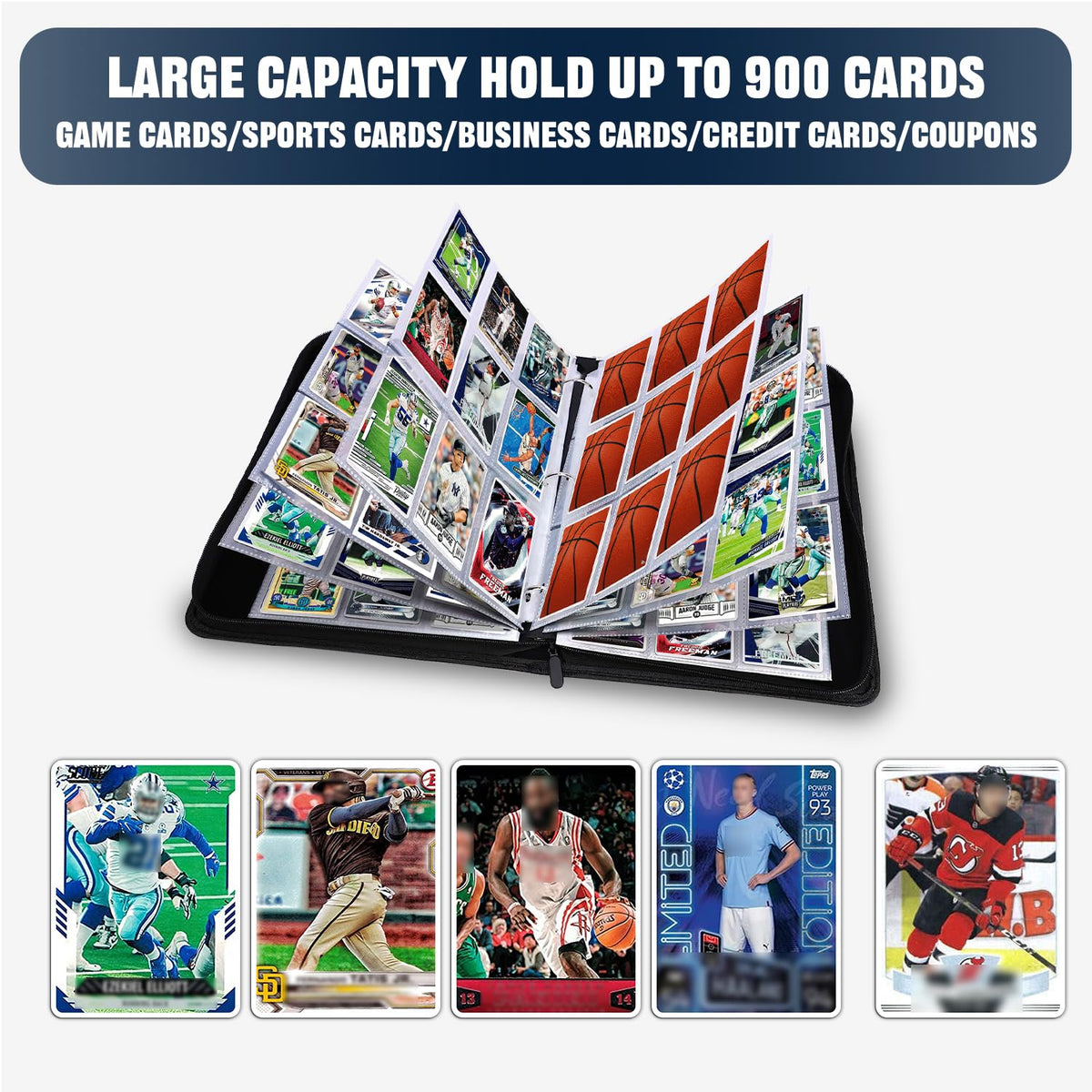 HESPLUS removable sleeves with 50 double-sided pockets for flexible organization.