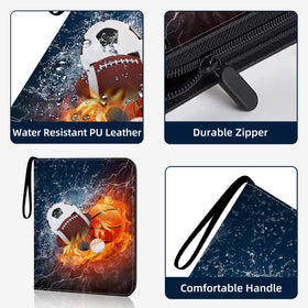 HESPLUS Sports Card Binder transparent sleeves let you preview cards easily.