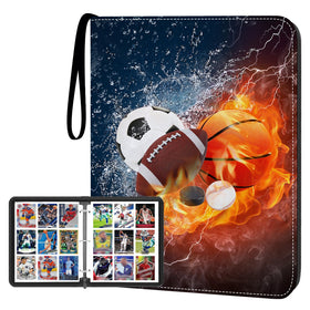 HESPLUS Sports Card Binder front cover with organized 9-pocket layout for quick access.