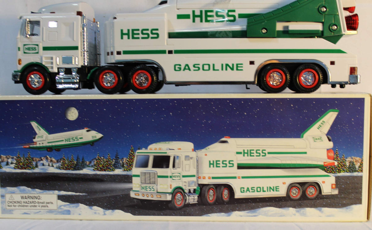 Hess 1999 truck and space shuttle with satellite close-up showcases finish