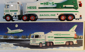 Hess 1999 truck and space shuttle with satellite close-up showcases finish