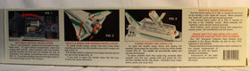 Hess 1999 truck and space shuttle with satellite diorama-ready arrangement