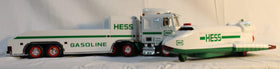 Hess 1999 truck and space shuttle with satellite front view ideal for display