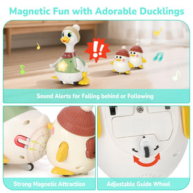 Hestiasko magnetic connection allows ducks to link for cohesive play