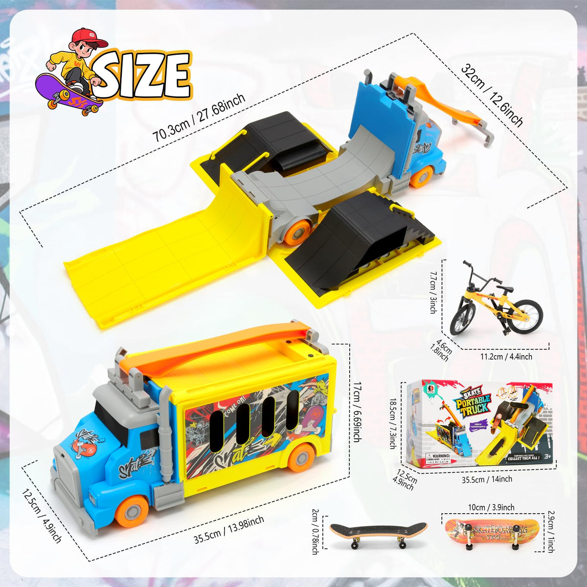 Hestiasko portable skatepark on the go with real wheels