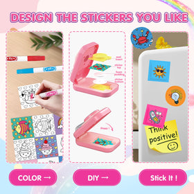 Hewaurorion 3D Puffy discs press into place for durable bubble-like stickers