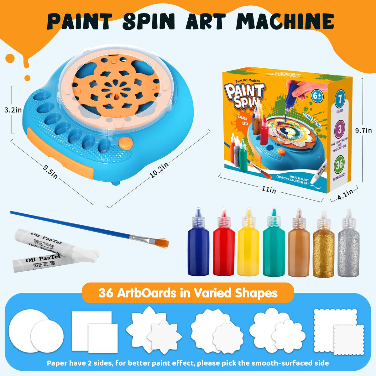 Hewaurorion paint brush enables precise application for bold spins.