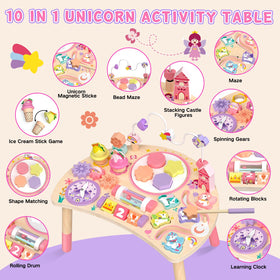 Hewaurorion unicorn activity table shape matching boosts early cognitive skills.