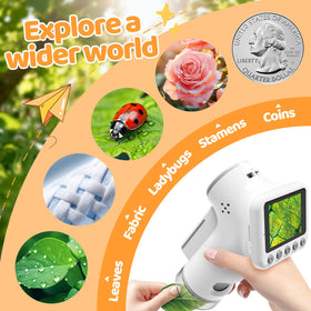 HEWEIMEI six LED lights provide bright, even illumination for details.