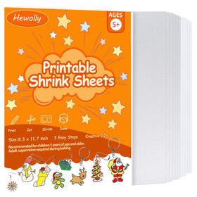 Hewolly shrink plastic sheets in a 24-pack for kids crafts and DIY projects.
