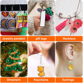 Hewolly shrink plastic enables magnets, hair clips, and mini art keepsakes.