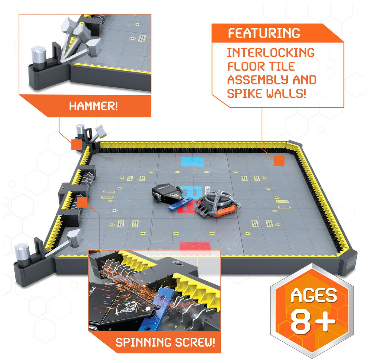 HEX BOTS Arena MAX interactive weapons ready for dynamic, engaging battles