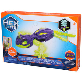 HEX BOTS Glow-dark design highlighting the gecko for evening play sessions.