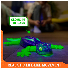 HEX BOTS remote-control Gecko shown in action across a room.
