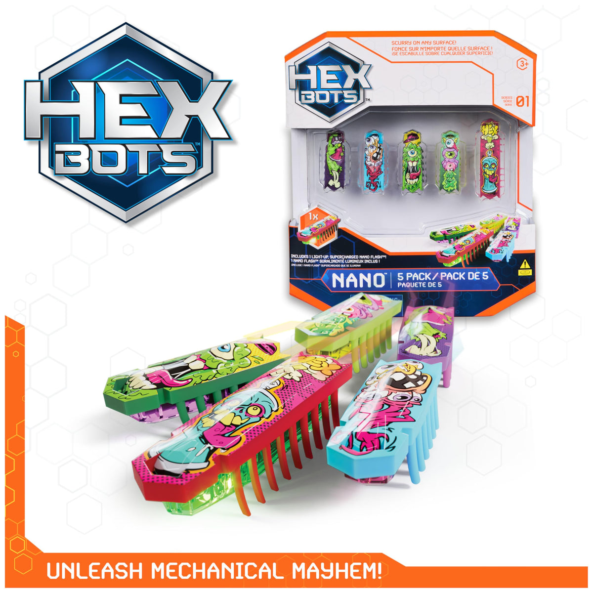 HEX BOTS Nano with street art design adds colorful flair to play area