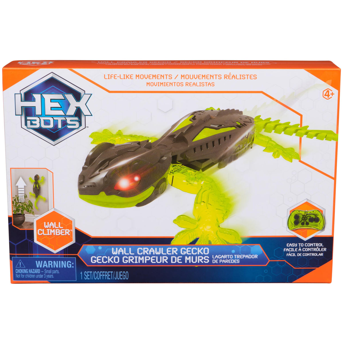 HEX BOTS remote requires 2 AAA batteries for operation
