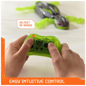 HEX BOTS remote control in use for precise gecko commands