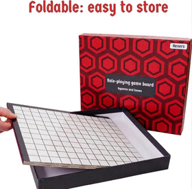 Hexers board shows hex grid on the reverse for versatile map design.