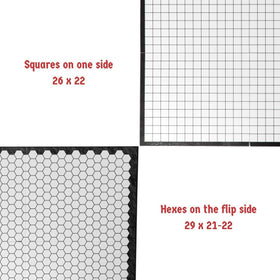 Hexers XL board squares side view displays precise 1-inch grid for tactical movement.
