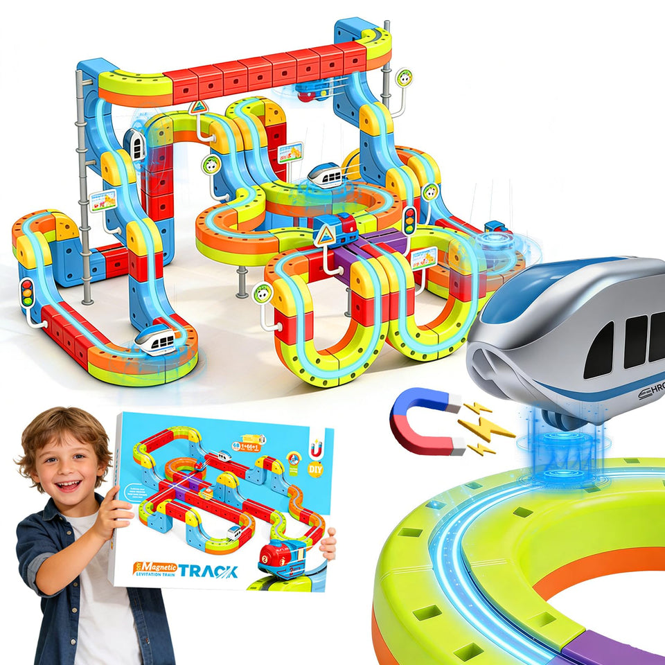 HEXIMANX 3D Infinity Cube Track set with magnets for creative, screen-free play.