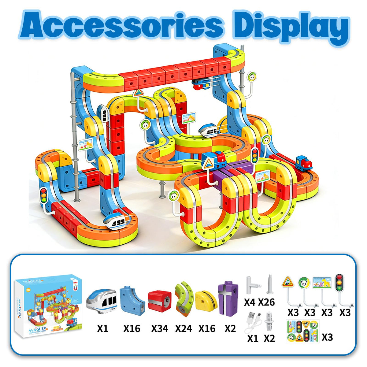 HEXIMANX magnetic train pieces assembly enabling endless cube designs and hands-on learning.