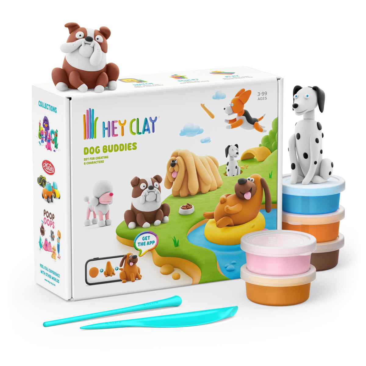 Hey Clay 15 Cans Colorful Set image: vibrant colors for imaginative play and color mixing.