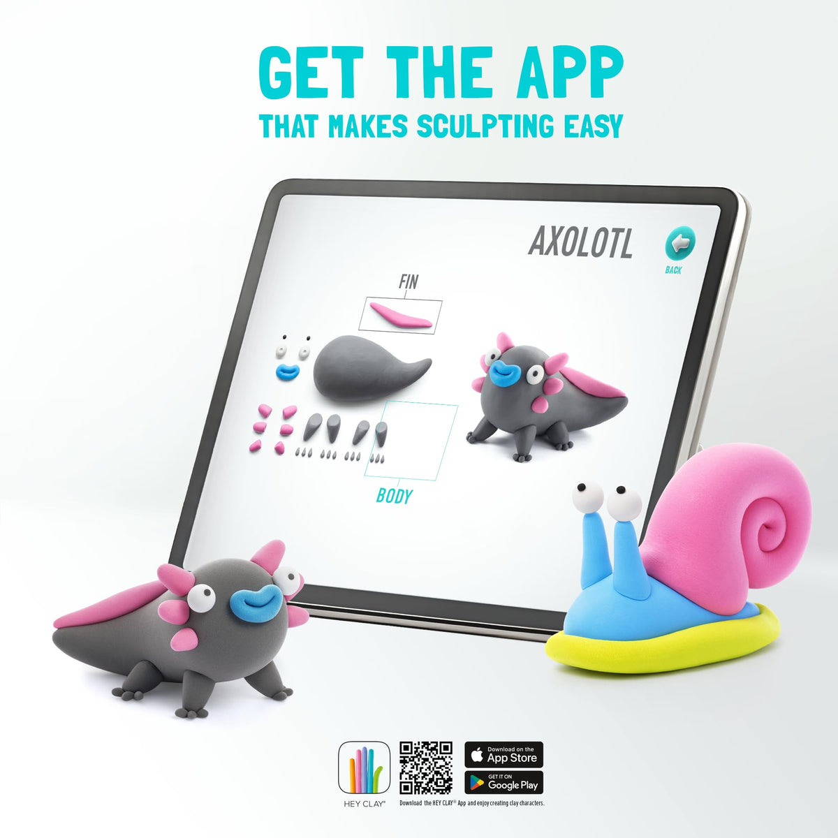 Hey Clay 15 Cans Set interactive app guides and jokes to boost engagement