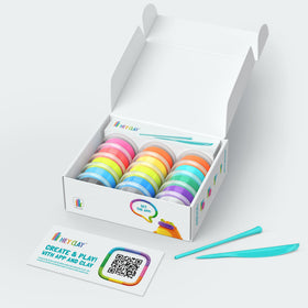 Hey Clay 15 Cans Set soft pliable clay feels pleasant to touch during shaping