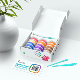 HEY CLAY 15 color cans palette ready for mixing