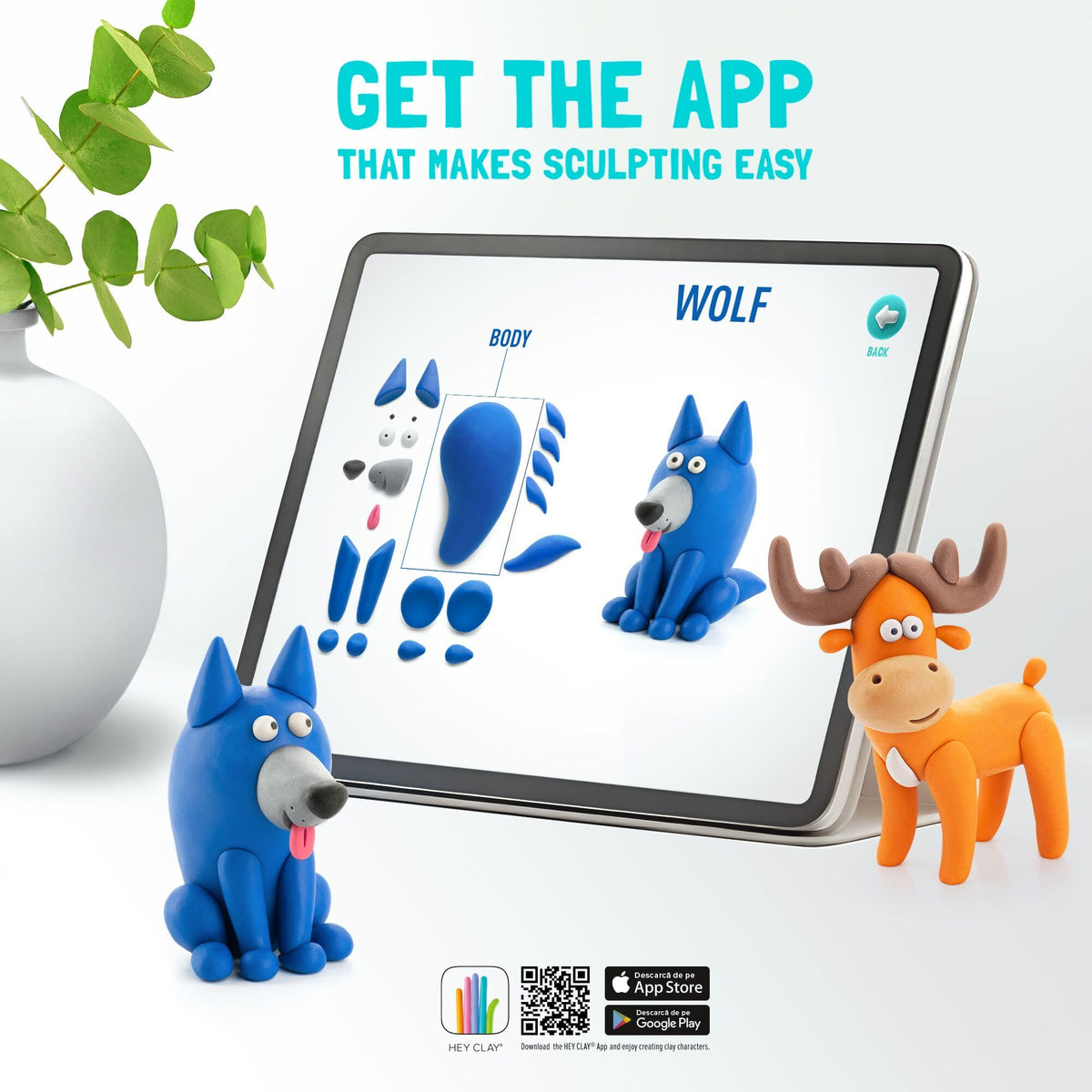 HEY CLAY app guide shows fun tutorials for kids